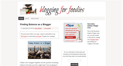 Desktop Screenshot of bloggingforfoodies.com